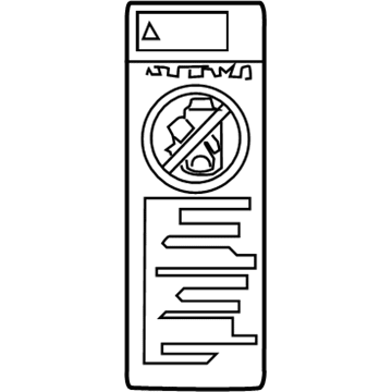 Toyota 74596-53011 Air Bag Label