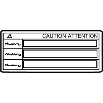 Toyota 16793-31040 Caution Label