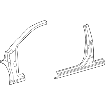 Toyota 61411-52070 Center Pillar, Outer Passenger Side