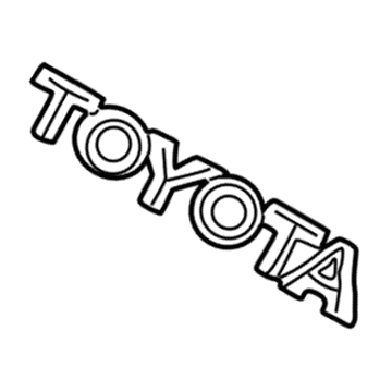 Toyota 75447-33040 Luggage Compartment Door Name Plate, No.7