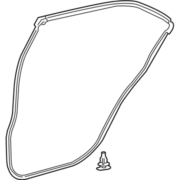 Toyota 67872-02230 WEATHERSTRIP, Rear Door