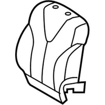 Toyota 71074-0T021-A1 Front Seat Back Cover, Left(For Separate Type)