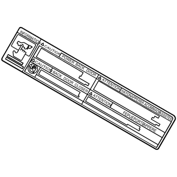 Toyota 74528-0R010 Caution Label