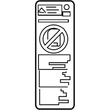 Toyota 74596-02020 Air Bag Label