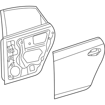 Toyota 67003-47070 Panel Sub-Assembly, Rear D