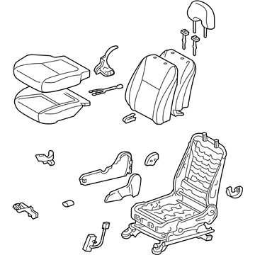 Toyota 71100-47161-B1 Seat Assembly, Gray, Front Passenger Side