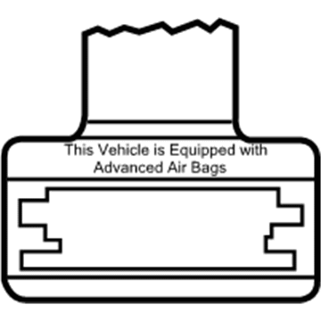 Toyota 74599-0E020 Air Bag Label