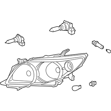 Toyota 81110-02670 Passenger Side Headlight Assembly