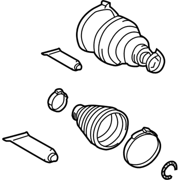 Toyota 04428-42111 Front Cv Joint Boot Kit, In Outboard, Left