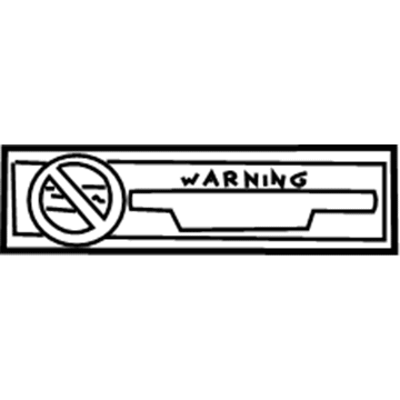 Toyota 74515-14032 Warning Label