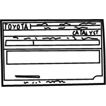 Toyota 11298-75550 Plate, Emission Control Information