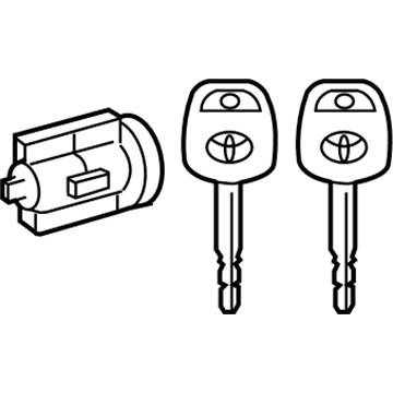 Toyota 69057-0C020 Cylinder & Key Set, Ignition Switch Lock