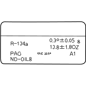 Toyota SU003-02125 A/C Label