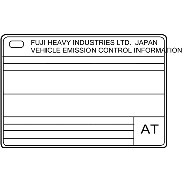 Toyota SU003-07958 Emission Label