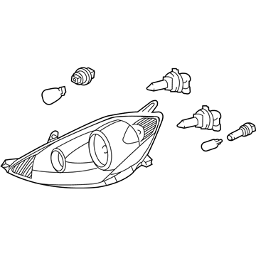 Toyota 81150-AE030 Driver Side Headlight Assembly Composite