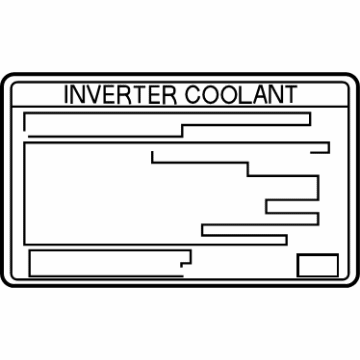 Toyota G92A1-11010 Label, EV Coolant System Information