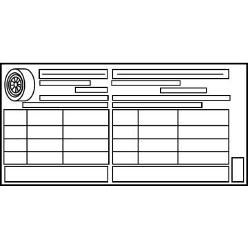 Toyota 42661-62050 Tire Pressure Label