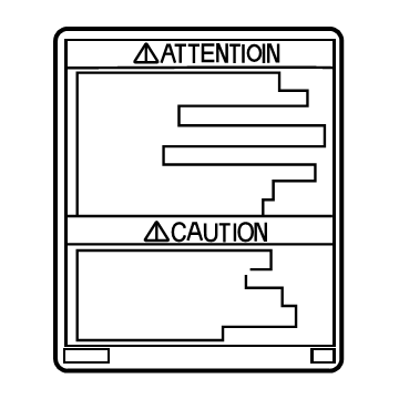 Toyota 77A59-62030 Caution Label