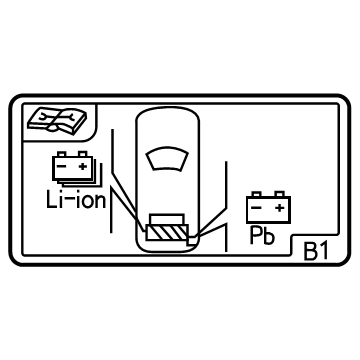 Toyota 288A2-77020 Battery Label