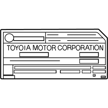 Toyota 77A38-62010 Info Label