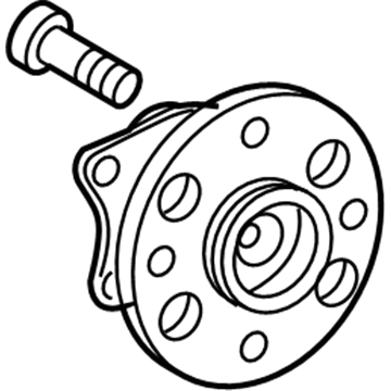 Toyota 42410-52070 Rear Axle Bearing And Hub Assembly, Left