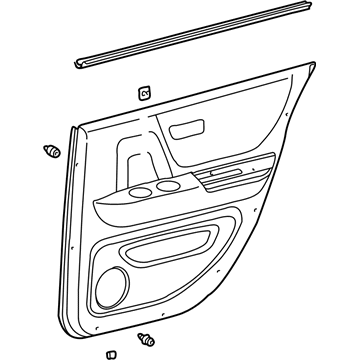 Toyota 67630-48160-B1 Board Sub-Assy, Rear Door Trim, RH