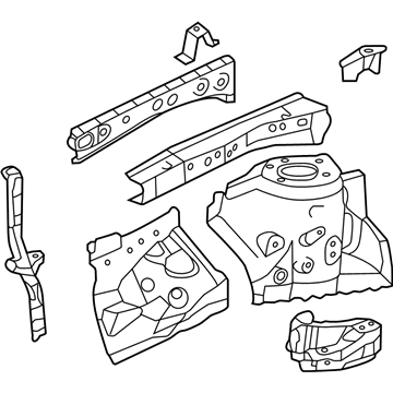 Toyota 53701-06230 Apron Sub-Assembly, Front F