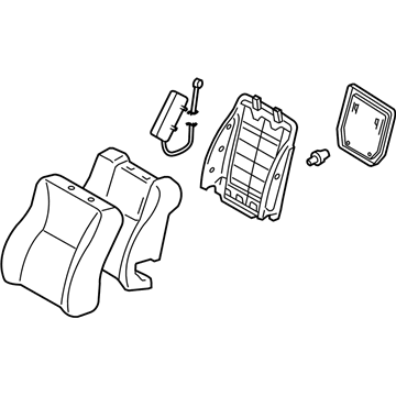 Toyota 71430-01170-B6 Seat Back Assembly