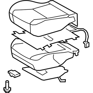 Toyota 71002-02Y01-B0 Cushion Assembly