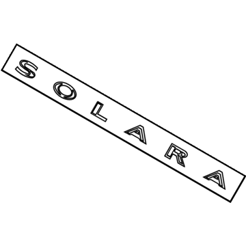 Toyota 75442-06130 Luggage Compartment Door Name Plate, No.2