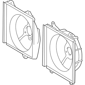 2001 Toyota RAV4 Fan Shroud - 16711-28180