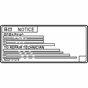 Toyota 11285-47010 Info Label