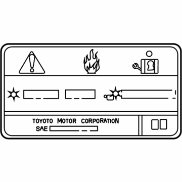 Toyota 88723-02590 A/C Label