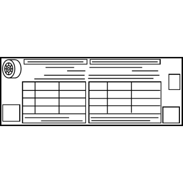 Toyota 42661-12L20 Tire Pressure Label