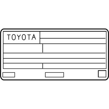 Toyota 11298-18020 Emission Label