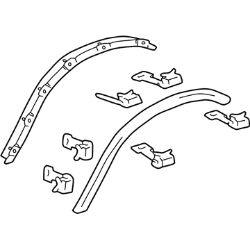 Toyota 75087-35020 Moulding, Quarter Panel Wheel Opening, RH