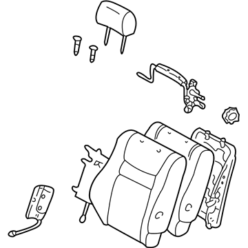 Toyota 71430-AA340-B0 Back Assembly, Front Seat, RH