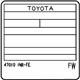 Toyota 11298-47040 Label, Emission Control Information