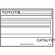 Toyota 11298-22105 Plate, Emission Control Information