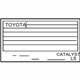 Toyota 11298-22085 Plate, Emission Control Information