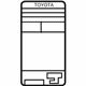 Toyota 11298-31640 Label, Emission Control Information