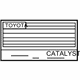 Toyota 11298-21100 Label, Emission Control Information