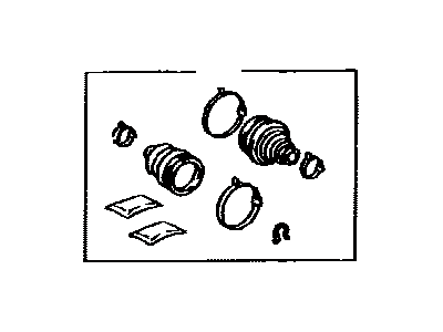 Toyota 04438-06060 Boot Kit,  Front Drive Shaft,  In & Outboard,  RH