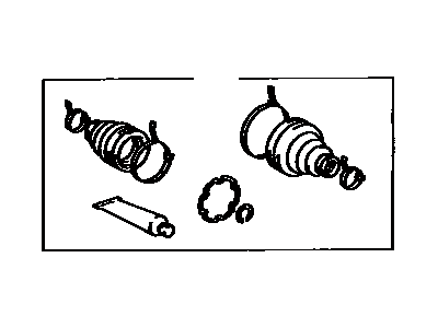 Toyota 04437-17040 Rear Cv Joint Boot Kit