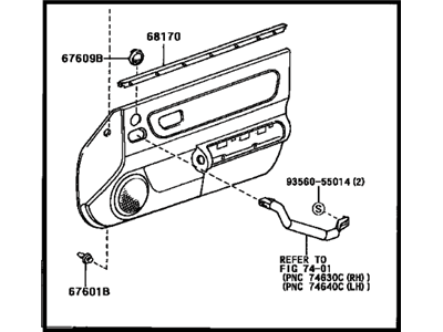 Toyota 67620-17580-B0 Board Sub-Assy, Front Door Trim, LH