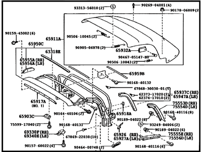 Toyota 65910-17010-C0 Tarpaulin Assy