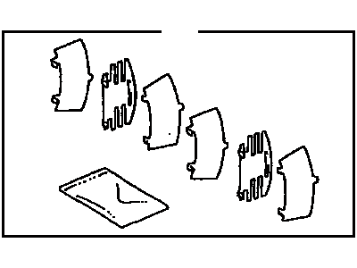 Toyota 04946-17010 Shim Kit,  Anti Squeal(For Rear Disc Brake)