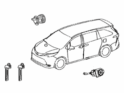 Toyota 69005-08060 Cylinder Set,  Lock