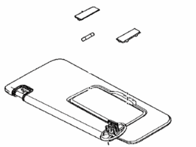 Toyota 74320-08070-B3 Visor Assy,  LH