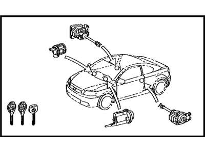 Toyota 69005-21210 Cylinder Set, Lock